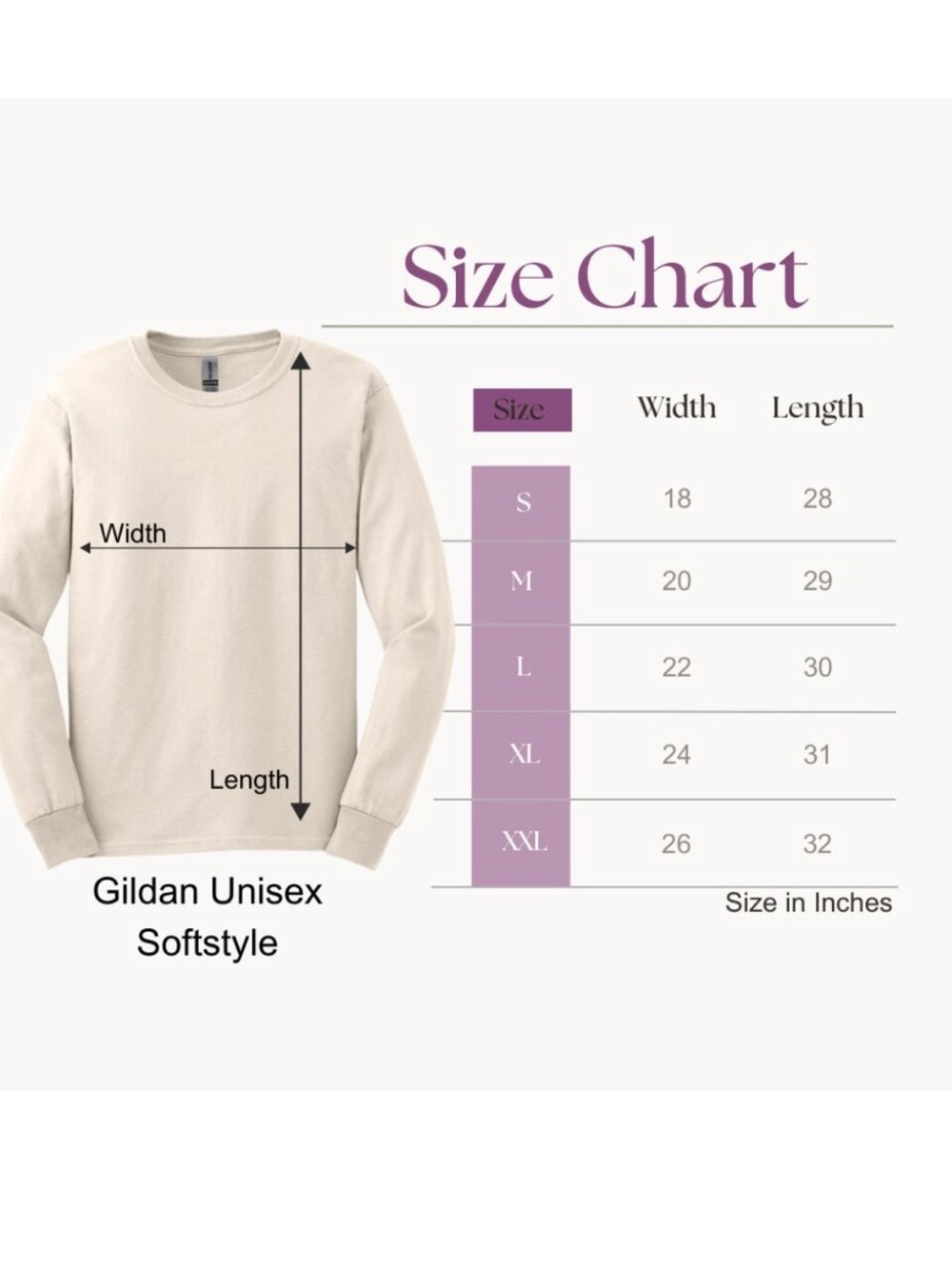 NWT Long Sleeve Natural Cotton Tee with Multicolor Floral Ink Print Not Bleached - Picture 4 of 5